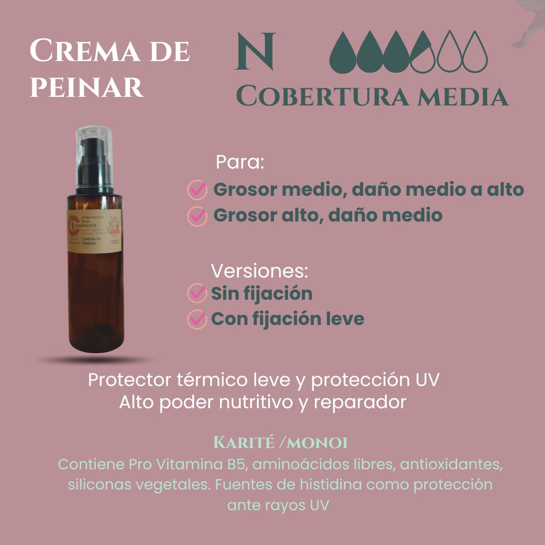 Crema de peinar N- Cobertura media
