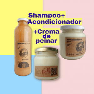 Shampoo + Acondicionador + Crema de peinar