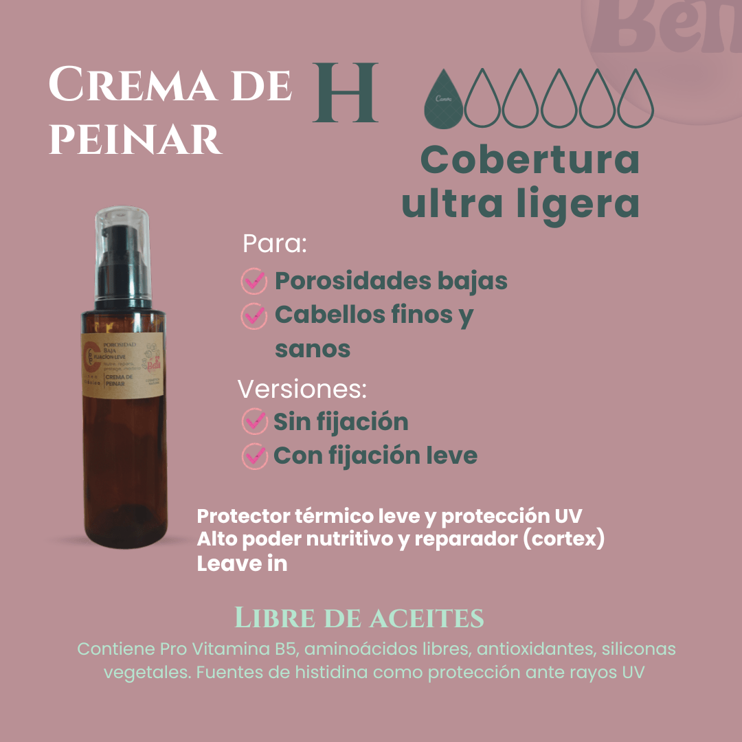 Crema de peinar H- Cobertura ultra ligera