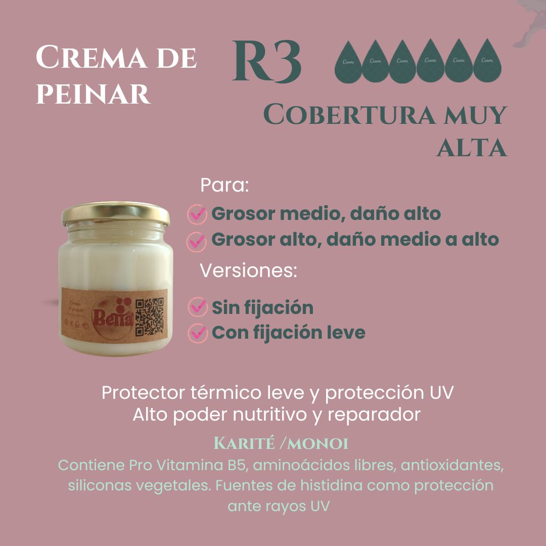 Crema de peinar R3- Cobertura muy alta (ex Crema R)