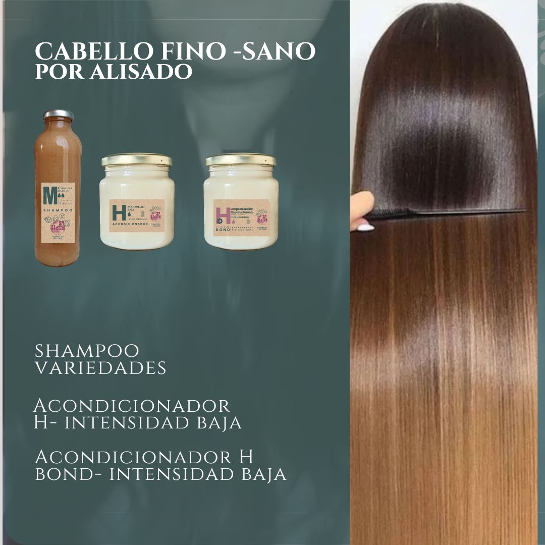 Pack Rutina cabello FINO- SANO por alisado