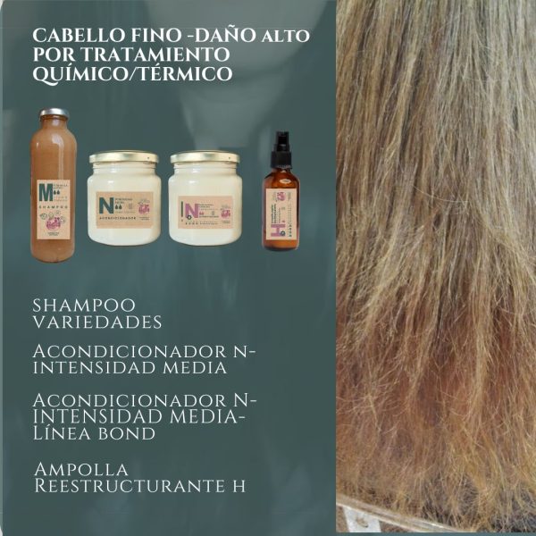 Pack Rutina Cabello FINO- Daño ALTO (daño químico/térmico)