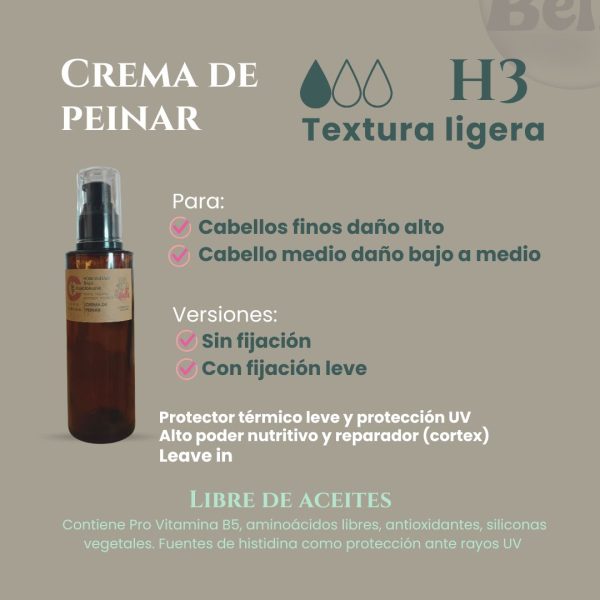 Crema de peinar H3- cabello fino/poroso