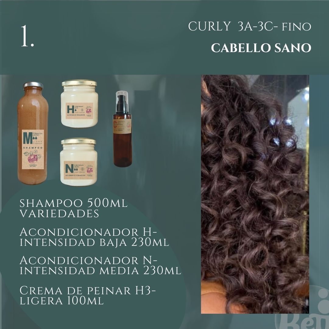 Packs Rutinas CURLY (rulos 3A-3C) FINO